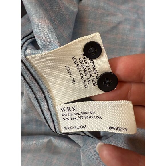 WRK Mens Long Sleeve Button-Down Shirt L Plaid Red/Gray Classic Fit (bin KK139) - Picture 7 of 8